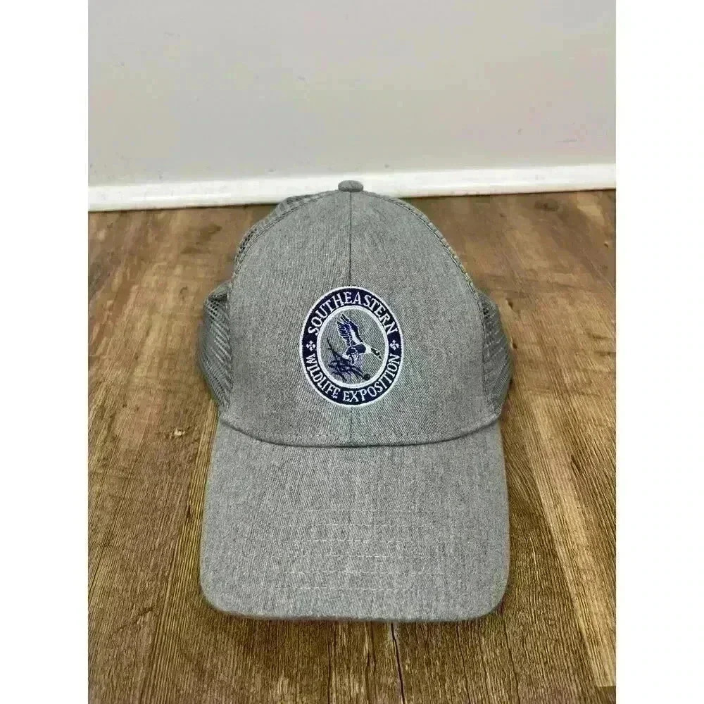 SIMMS Southeastern Wildlife Exposition Snapback Hat Gray Men's Trucker EUC